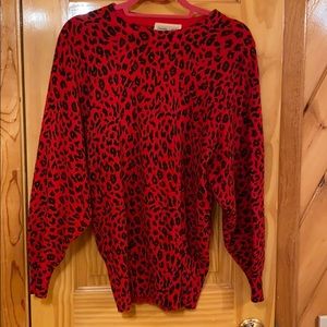 Red and black sweater size large